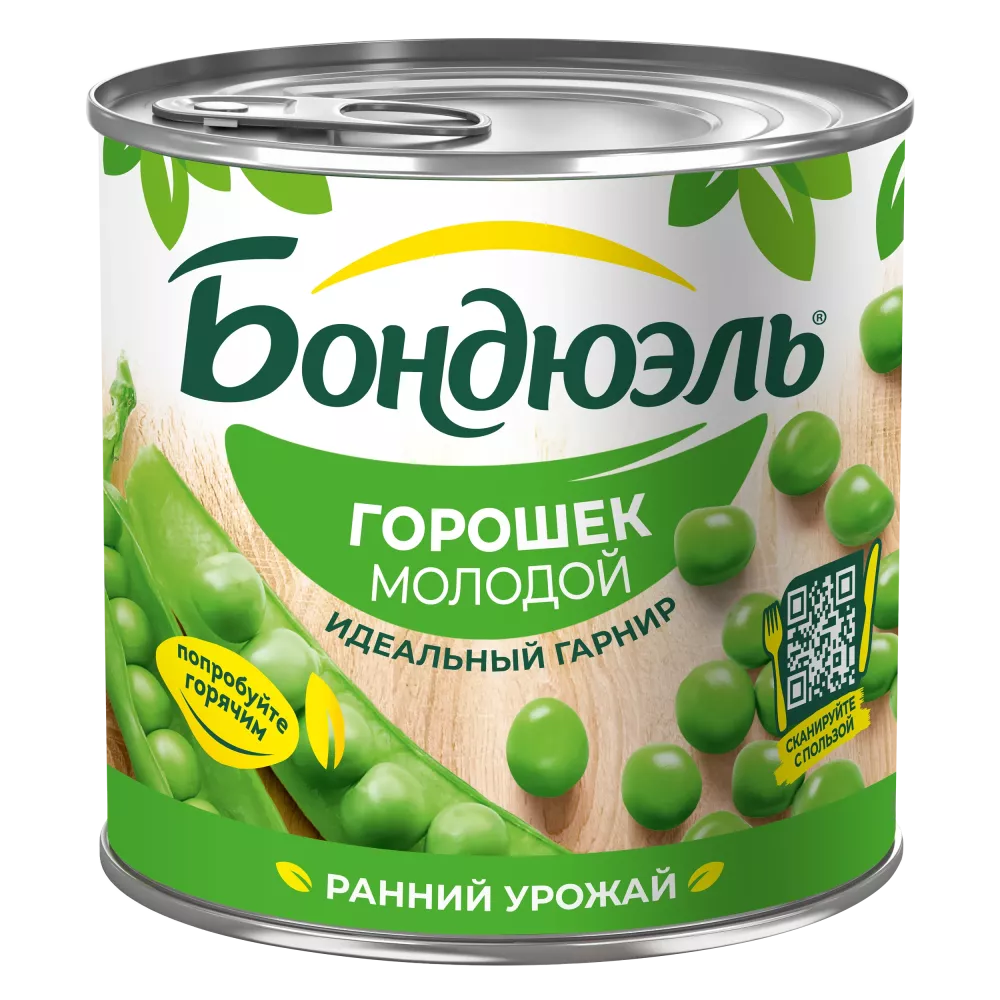 Ոլոռ Bonduelle պահածոյացված, երիտասարդ, 400 գ