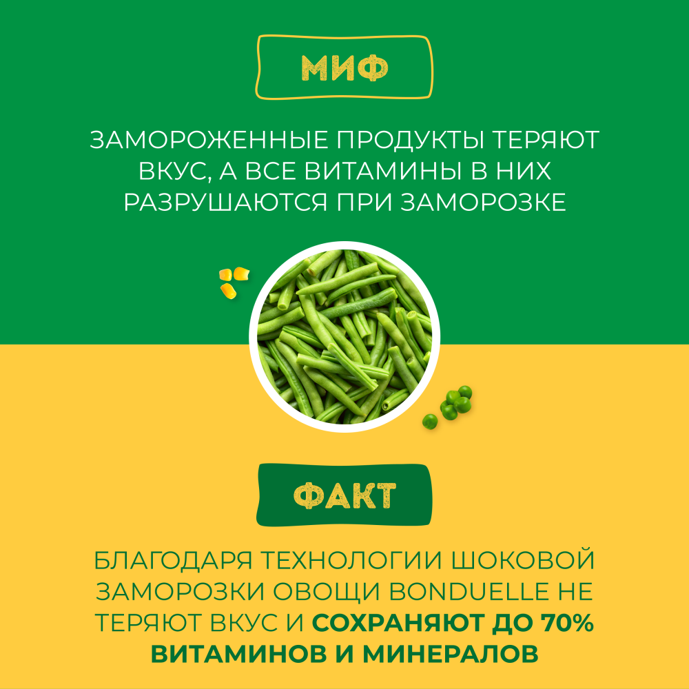 Фасоль замороженная Бондюэль фермерская, тонкая, 400 г