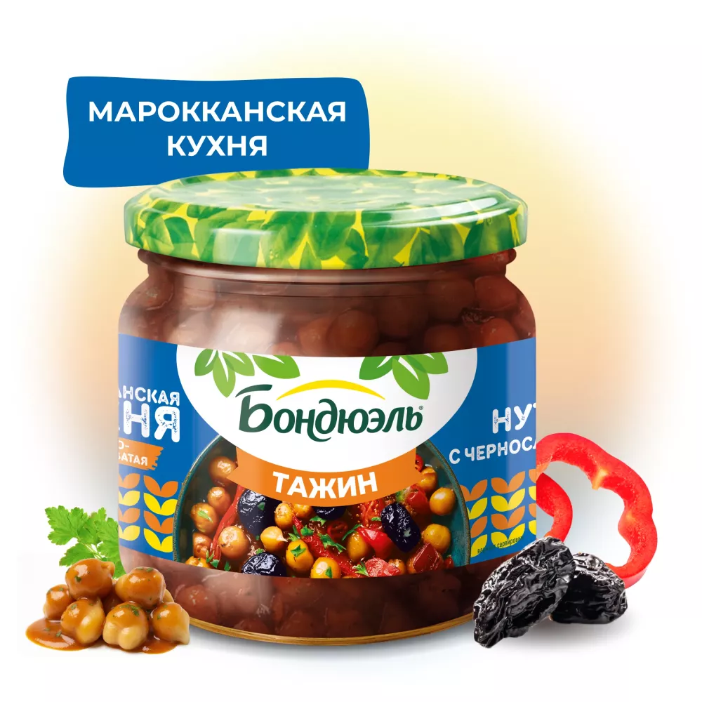 Бондюэль Нут в соусе с черносливом "Тажин" 350 мл