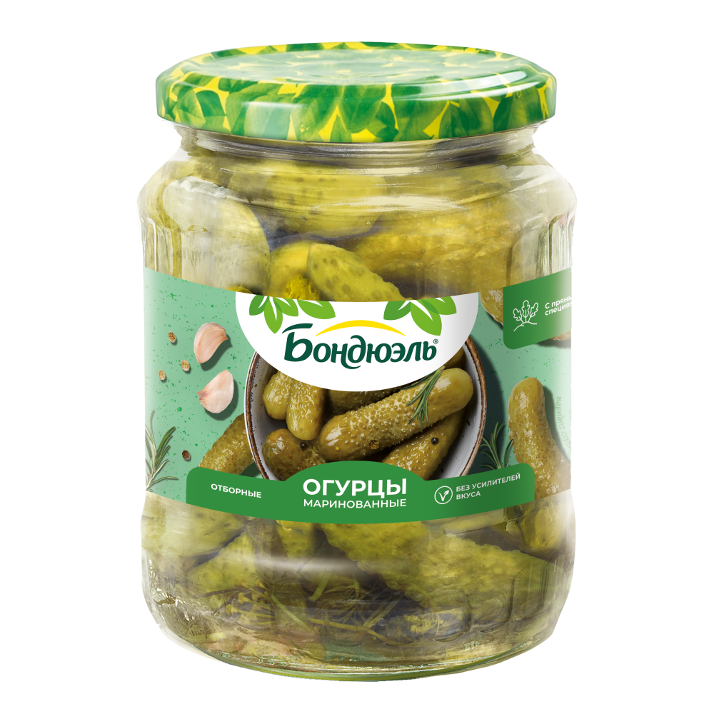 Огурцы маринованные Бондюэль, 680 г