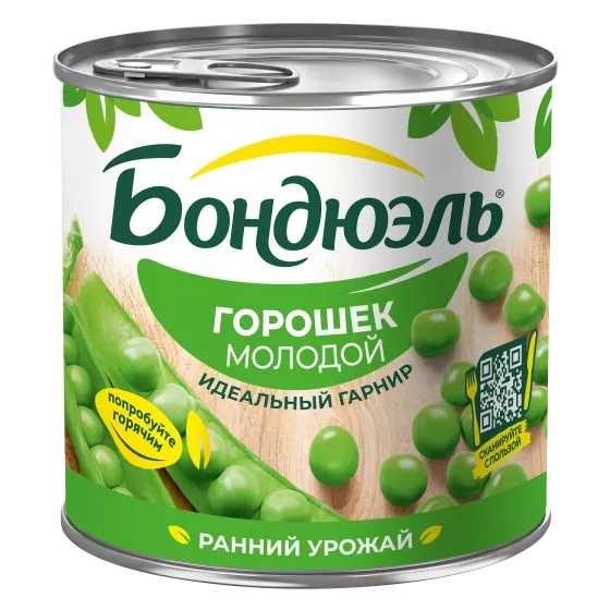 Ոլոռ Bonduelle պահածոյացված, երիտասարդ, 400 գ