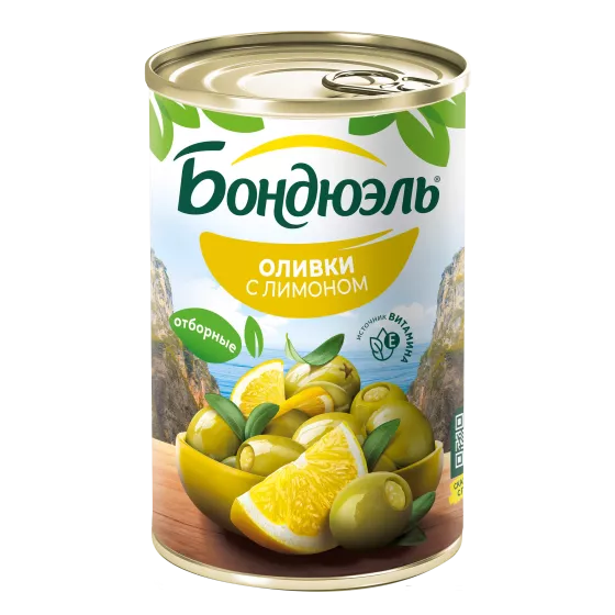 Ձիթապտուղ առանց կորիզի Bonduelle, կիտրոնով, 300 գ