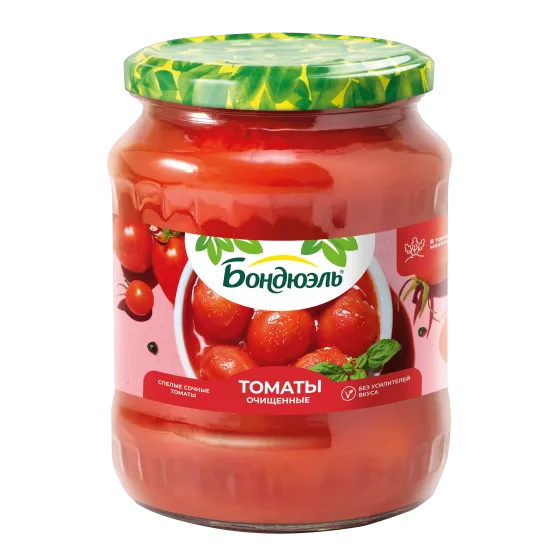 Լոլիկ Bonduelle կեղևազրկված, լոլիկի պտղամսի մեջ 680 գ